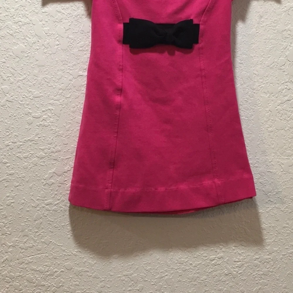 Kate Spade pink and black bow girls dress size 4 GUC